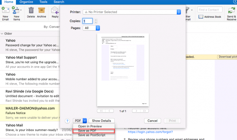 how to add an email to outlook on mac