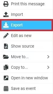 export emails