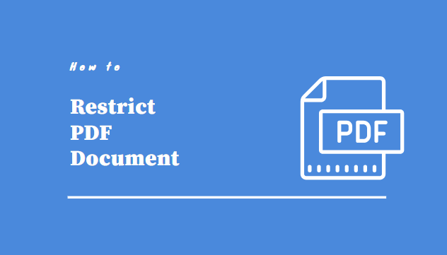 how to restrict access to a pdf document