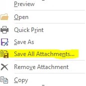 extract attachments from outlook