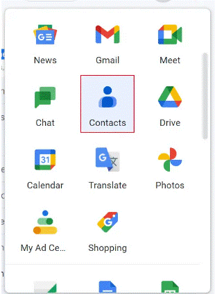 select the contacts on your Gmail