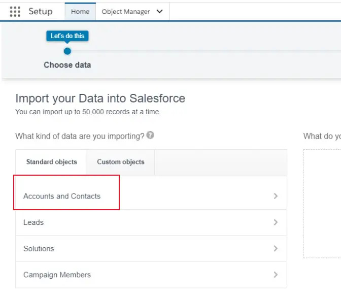 import vCard to salesforce