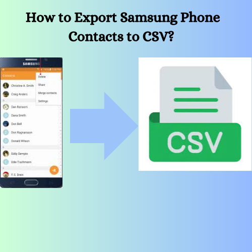 export samsung Contacts to csv