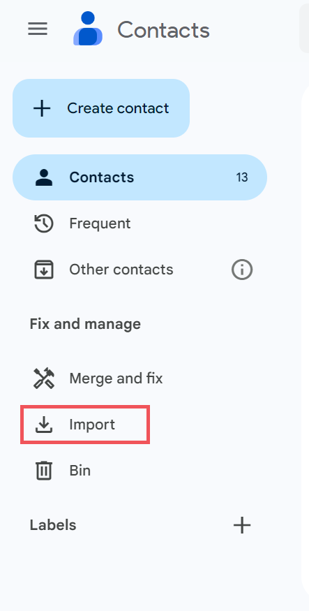 import option