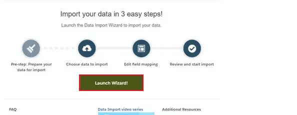 launch wizard option