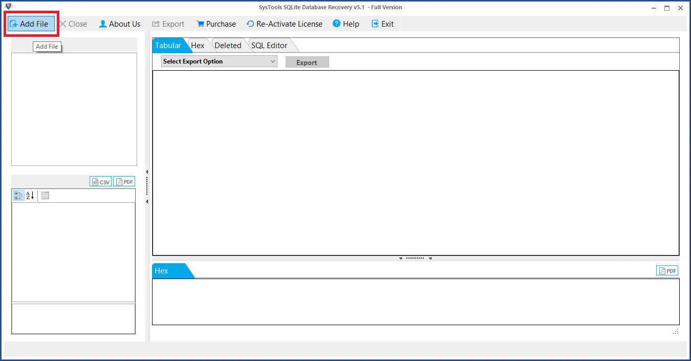 start sqlite database recovery software